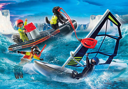 Playmobil City Action - Sea Rescue, Echipa de salvare cu Caine