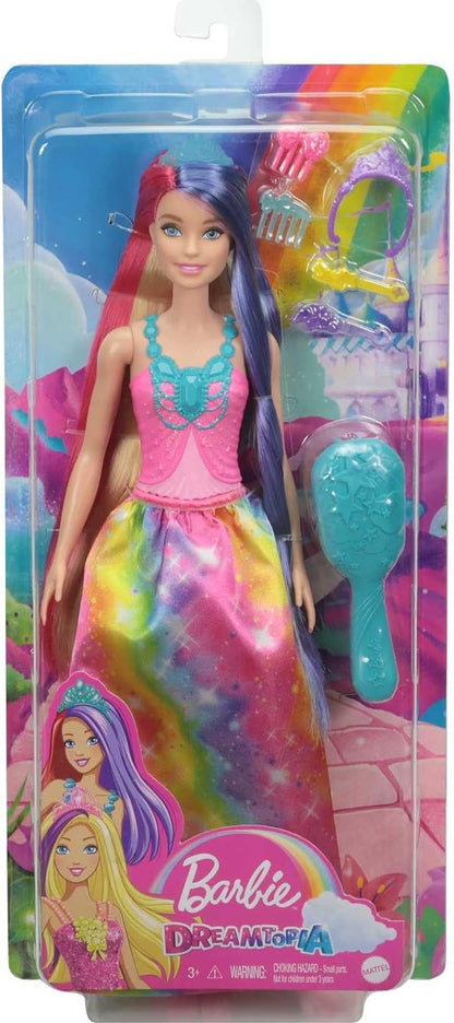 Papusa Barbie Dreamtopia - Printesa cu parul in 2 culori