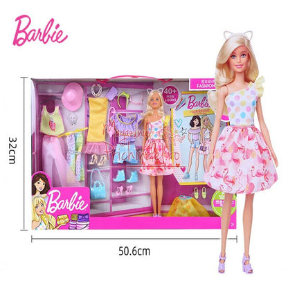 Papusa Barbie Fashion Combo cu garderoba completa