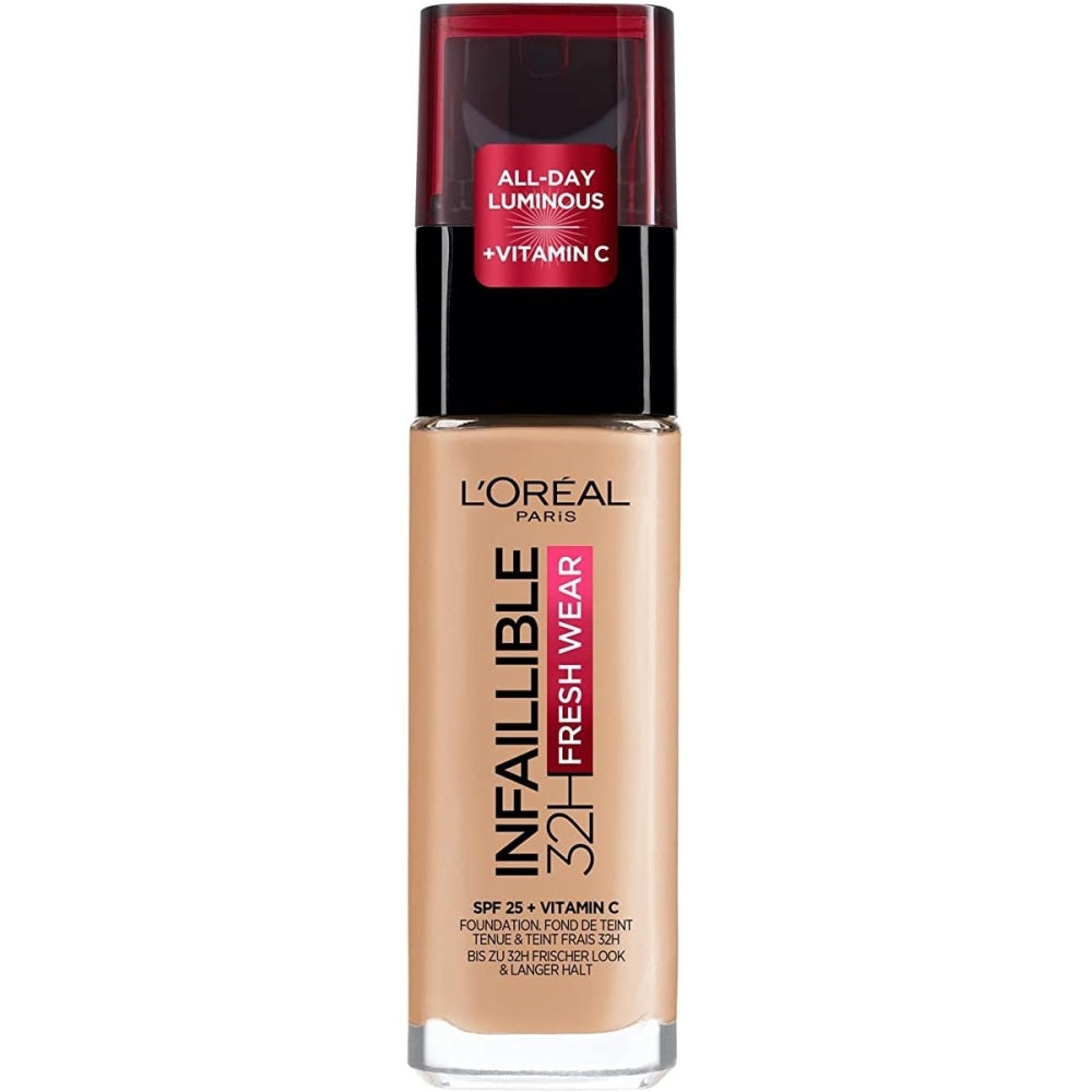 Fond de ten rezistent la transfer L'Oreal Paris Infaillible 32H Fresh Wear 200 Subton Cald, 30 ml